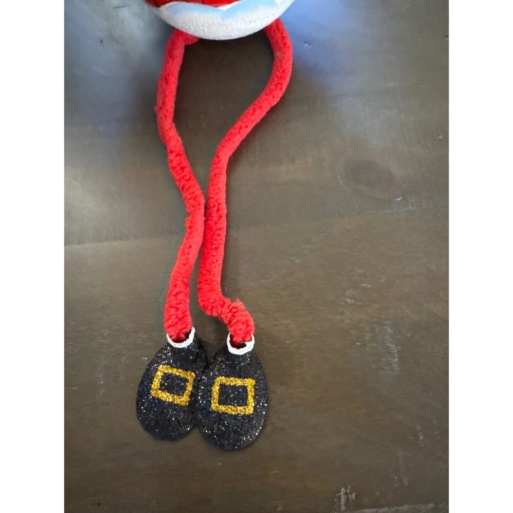 Pier 1 Imports Santa Claus Christmas Ornament Dangling Legs Red White 2968240